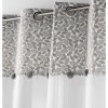 Záclona v sivom odtieni so vzorom listov Šírka 140 cm | Dĺžka 240 cm biela