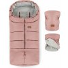 Fusak do kočíka Petite&Mars Set zimný fusak Jibot 3v1 + rukavice na kočík Jasie Dusty Pink (8596202003861)