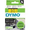 DYMO páska D1 9mm x 7m, čierna na žltej S0720730