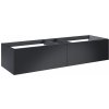 Elita Look Slim skrinka 160x44.9x31.8 cm závesná kúpeľňová skrinka pod umývadlo čierna RE081604027160