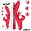 Action Limbe Up & Down Vibrator with Flipping Tongue & Hitting Ball Red