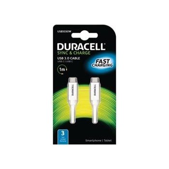 Duracell USB5031W USB nabíjecí a synchizační C na C, 1m, bílý