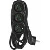 CB Elektro Predlžovací kábel 5 m / 3 zásuvky / čierny / PVC / 1,5 mm2