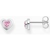 THOMAS SABO náušnice Heart-shape with pink zirconia H2271-643-9