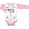 Body dlhý rukáv s vtipným textom Baby Nellys To dáš Tati! holka