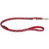 Red Dingo prepínacie vodítko White Spots on Red veľ. M 2 m