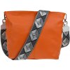 NovaKabelka.sk Prisca Arancione s prídavným popruhom III kožená talianska crossbody kabelka oranžová