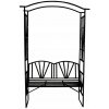 Záhradná pergola s lavicou VAL čierna N6085