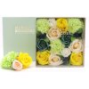 Mydlové kvety Štvorcový Box - Žltý a Zelený