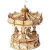 Robotime Drevené 3D puzzle Veselý kolotoč 178 ks