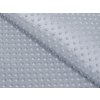 Detská látka Minky 3D bodky MKP-050 Striebornosivá - šírka 150 cm