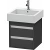 Duravit Ketho skrinka 45x44x48 cm závesná kúpeľňová skrinka pod umývadlo grafitová KT663504949