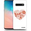 Picasee silikónový čierny obal pre Samsung Galaxy S10 G973 - Veľké srdce