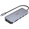 UNITEK D1026B dokovacia stanica/replikátor portov USB 3.2 Gen 1 (3.1 Gen 1) Type-C Sivá