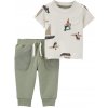 CARTER'S Set 2dielny tričko kr. rukáv, tepláky Green Toucan chlapec 6m 1N057410_6M