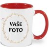 HRNČEK S FOTKOU FAREBNÝ RÁMIK HOLUBICE 350 ML FOTOpošta Farba: ČERVENÝ