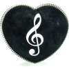 Strúhatko v tvare srdca - husľový kľúč