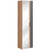 ArtCom Vysoká skrinka do kúpeľne so zrkadlom MADERA Grey 803