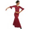 Happy Dance, Sukne na flamenco s vsadkami EF118, vínová 46