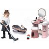 Set kozmetický stolík so žehliacou doskou My Beauty Dressing Table Smoby so stoličkou a tyčový vysávač so zvukom