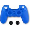 Spartan Gear Controller Silicon Skin Cover and Thumb Grips - Blue PS4