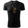 Volejbal zlatá - Pánske tričko Fantasy športové - XL ( Čierna )