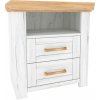 Tempo Kondela Nočný stolík X, dub craft zlatý/dub craft biely, SUDBURY
