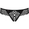 Miamor Otvorené tangá Čierne S/M Obsessive