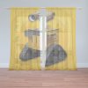 Sablio Záclony Wall-E robot Žltý: 2ks 150x250cm