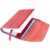 Variabilný kožený obal na knihu so záložkou - koža červená
