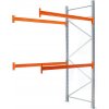 Paletový regál prídavný 100 x 100 x 450 cm - 3000 kg/poschodie, pozinkovaný