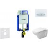 Geberit Kombifix - Modul na závesné WC s tlačidlom Sigma50, alpská biela + Duravit D-Code - WC a doska, Rimless, SoftClose 110.302.00.5 NH8