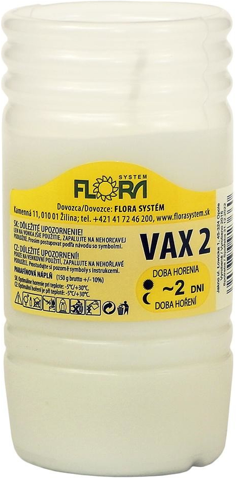 Flora VAX 2 NÁPLŇ PARAFÍN.ZALIEVANÁ 150 g od 0,8 € - Heureka.sk