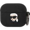 Karl Lagerfeld AirPods 3 čierny silikónový kryt Karl Head 3D (KLA3RUNIKK)