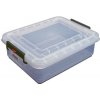 Araven skladovací box na potraviny s vekom a farebnými klipmi 40L