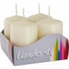 Bispol Candles adventné sviečky krémová 4ks