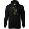 Volejbal zlatá - Mikina pánska Cape s kapucňou - 2XL ( Čierna )