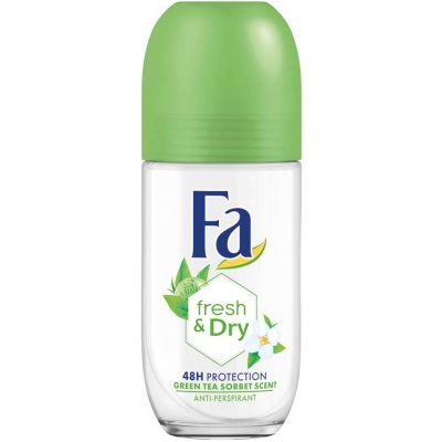 Fa Fresh & Dry Green Tea Sorbet Scent 48h guličkový antiperspirant dezodorant roll-on pre ženy 50 ml