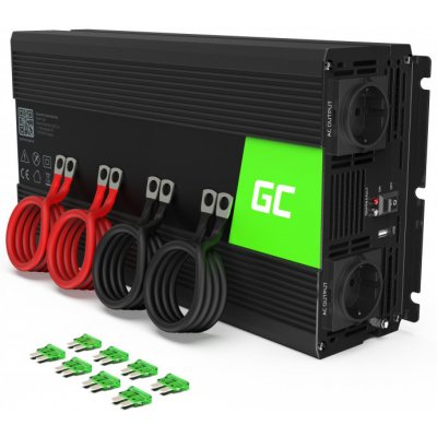 Green Cell 12V/230V 3000W/ 6000W čistá sínusoida INV15