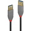 Kábel USB 3.2 Gen 1, A-A M/F 3m, 5Gbps, predlžovací, čierny, Anthra Line, pozl. kon.
