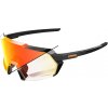 100% Korbin, okuliare - Gloss Metallic Black/Orange Flash Mirror Photochromic