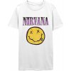 Nirvana Tričko Xerox Happy Face Pink Unisex White L