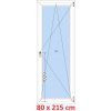 Soft Plastové okno 80x215 cm, otváravé a sklopné
