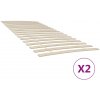 vidaXL Lamelové rošty s 34 lamelami 2 ks 90x200 cm