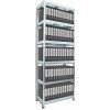 Regál na šanony Biedrax 35 x 90 x 210 cm, pozinkovaný - 6 políc MDF