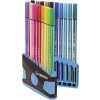 Prémiová vláknová fixka - STABILO Pen 68 - Colorparade - 20 ks deskset antracit / svetlo modrá