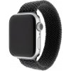 Elastický nylonový řemínek FIXED Nylon Strap pro Apple Watch 38/40/41mm, velikost L, černý