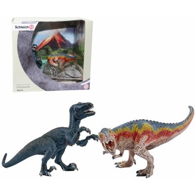 Schleich 42216 sada dinosaurov T-Rex a Velociraptor