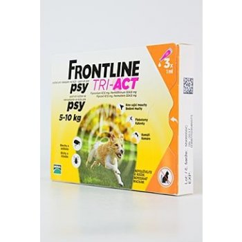 Frontline Tri-Act Spot-On Dog S 5-10 kg 3 x 1 ml