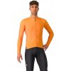 Castelli Espresso Thermal LS, Vivid orange/ Dark gray Veľkosť: 3XL Pánsky cyklistický dres do prechodných a mierne chladných podmienok
